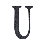 6 inch Black Decorative Rhinestone Alphabet Letter Stickers DIY Crafts - U#whtbkgd