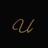 12 Pack | 1.5inch Gold Rhinestone Monogram Letter Jewel Sticker Self Adhesive DIY Diamond Decor - U