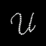 12 Pack | 1.5inch Clear Rhinestone Monogram Letter Jewel Sticker Self Adhesive DIY Diamond Decor - U