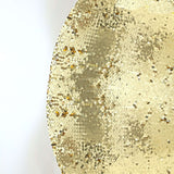 Champagne Double Sided Big Payette Sparkle Sequin Round Arch Cover, Shiny Shimmer Backdrop Cover