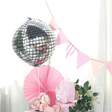 15inches Mirrored Silver Disco Ball Mylar Reusable Foil Helium Air Balloon