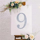 8 Inch Silver Decorative Rhinestone Number Stickers DIY Crafts - 9