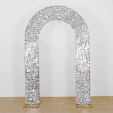 8ft Silver Big Payette Sequin Open Arch Wedding Arch Cover Sparkly U-Shaped Fitted Backdrop