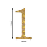 6inch Gold Decorative Rhinestone Number Stickers DIY Crafts - 1