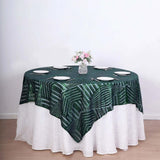 72inch Square Hunter Emerald Green Diamond Glitz Sequin Table Overlay Topper