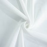 90" Fire Retardant White Tablecloth Premium Polyester Round Table Cover#whtbkgd