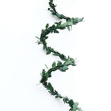 18ft | Mini Green Artificial Leaf Garland, Greenery With Flexible Vine