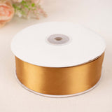 50 Yards 1.5inch Gold Single Face Decorative Satin Ribbon