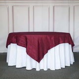 90inch Accordion Crinkle Taffeta Table Overlay - Burgundy