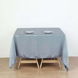 72" x 72" Dusty Blue Square Satin Tablecloth Overlay