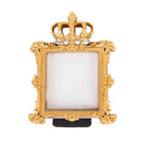 4 Pack Gold Resin Royal Crown Square Picture Frame Party Favors