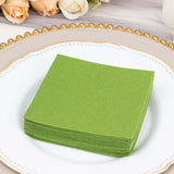 20 Pack | Olive Green Soft Linen-Feel Airlaid Paper Cocktail Napkins, Highly Absorbent Disposable