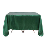 90" Hunter Emerald Green Satin Overlay Square Table Overlay