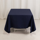 70"x70" Navy Blue Cotton Blend Square Tablecloth