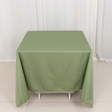 70" Dusty Sage Green Premium Scuba Wrinkle Free Square Tablecloth, Scuba Polyester Tablecloth