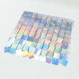 Shiny Iridescent Blue Square Sequin Shimmer Wall Party Photo Backdrop