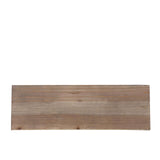 18"x6" Natural Rectangular Wood Planter Box Set with Plastic Liners