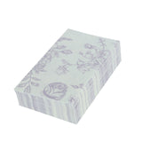 50 Pack White Lavender Lilac 2-Ply Paper Party Napkins in French Toile Floral Pattern