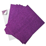 10 Pack | Purple Self-Adhesive Glitter DIY Craft Foam Sheets - 12x10inch