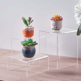 Set of 4 | Clear Acrylic Riser Cake Stand Set, Cupcake Dessert Display Stands - Assorted Size