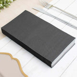 50 Pack | 2 Ply Soft Black Wedding Reception Dinner Paper Napkins