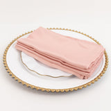 5 Pack Dusty Rose Lamour Satin Napkins - 20x20inch