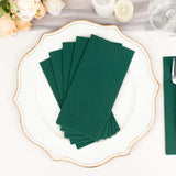 20 Pack | Hunter Emerald Green Soft Linen-Feel Airlaid Paper Dinner Napkins