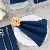 20 Pack | Navy Blue Soft Linen-Feel Airlaid Paper Dinner Napkins