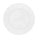 10 Pack | 11 White Disposable Dinner Plates With Gold Ruffled Rim, Plastic Party Plates#whtbkgd