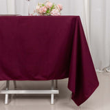 70" Burgundy Premium Scuba Wrinkle Free Square Tablecloth, Scuba Polyester Tablecloth