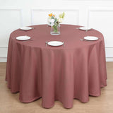 108" Cinnamon Rose Polyester Round Tablecloth