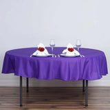 90" Purple Polyester Round Tablecloth