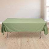 60"x102" Dusty Sage Green Premium Scuba Wrinkle Free Rectangular Tablecloth, Scuba Polyester