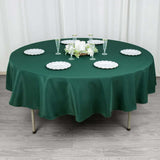 90" Hunter Emerald Green Premium Polyester Round Tablecloth - 220GSM