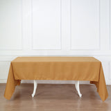 Premium Polyester 60"x126" Rectangle Tablecloth Gold - Stain-Resistant 220GSM Finish Table Cover