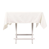 54" Ivory Premium Scuba Wrinkle Free Square Tablecloth, Scuba Polyester Tablecloth