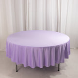 90" Lavender Premium Scuba Wrinkle Free Round Tablecloth, Lilac Scuba Polyester Tablecloth