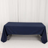  Navy Blue Seamless Premium Polyester Rectangular Tablecloth