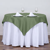 54"x54" Olive Green Square Polyester Table Overlay