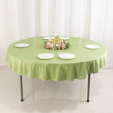 70" Sage Green Premium Scuba Wrinkle Free Round Tablecloth, Scuba Polyester Tablecloth