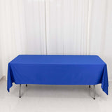 60"x102" Royal Blue Premium Scuba Wrinkle Free Rectangular Tablecloth, Scuba Polyester Tablecloth