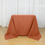 Terracotta (Rust) Polyester Square Tablecloth 90Inch