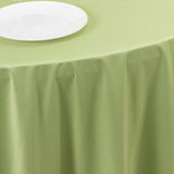 108" Sage Green Premium Scuba Round Tablecloth, Wrinkle Free Polyester Tablecloth