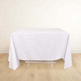 70" White Premium Scuba Wrinkle Free Square Tablecloth, Scuba Polyester Tablecloth