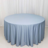 120inch Dusty Blue Premium Scuba Wrinkle Free Round Tablecloth, Scuba Polyester Tablecloth