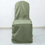 10 Pack Dusty Sage Green Polyester Banquet Chair Cover