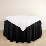 54" White Premium Scuba Wrinkle Free Square Table Overlay, Scuba Polyester Table Topper