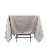 70" Shimmer Silver Premium Scuba Square Tablecloth, Wrinkle Free Polyester Tablecloth