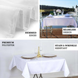 54"x54" White Premium Polyester Square Tablecloth - 220GSM