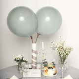 10 Pack | 18inch Matte Pastel Silver Helium or Air Latex Party Balloons